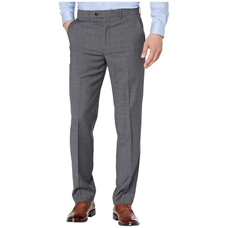 Lauren Ralph Lauren Men's Classic Fit Sharkskin Dress Suit Pants Grey 46 x 34