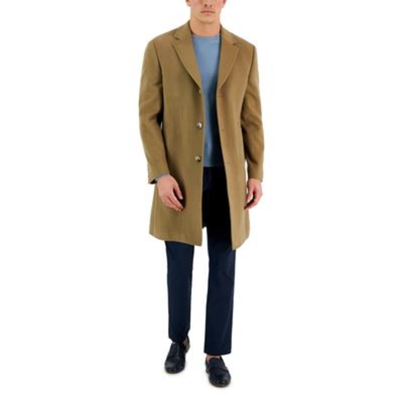 Lauren Ralph Lauren Men's Luther Camel Cashmere Overcoat Coat 42L