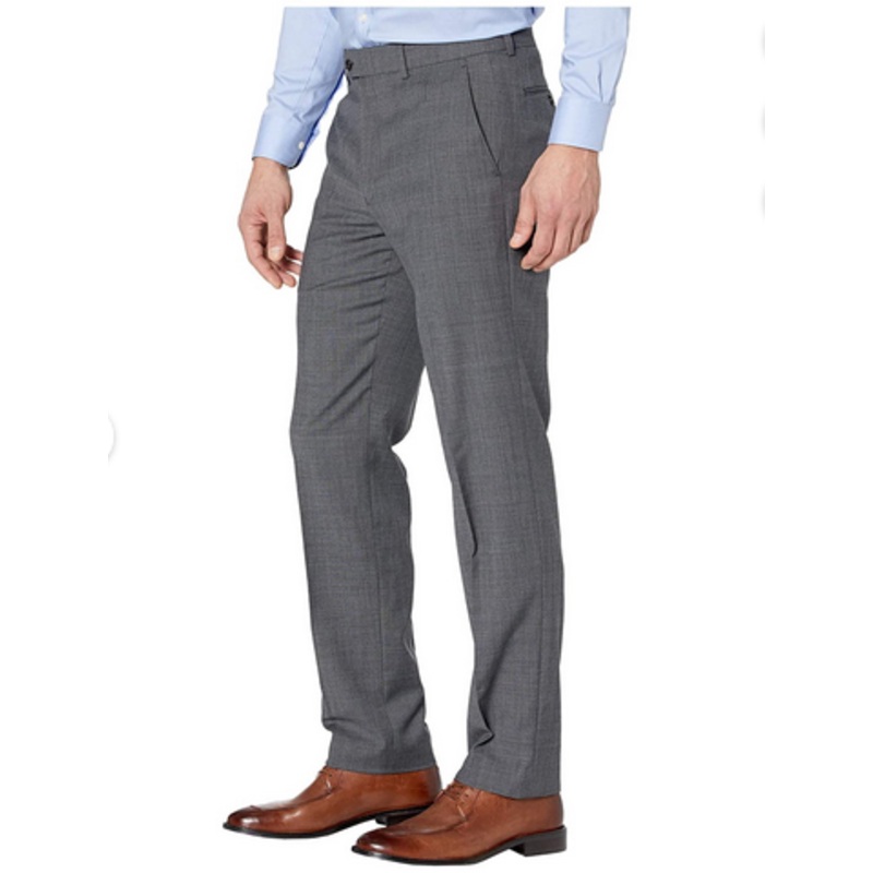 Lauren Ralph Lauren Mens UltraFlex Dress Suit Pants Grey Sharkskin 42 x 30