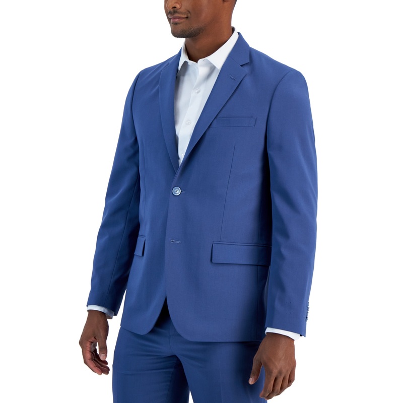 Vince Camuto Men's Slim Fit Spandex Super Stretch Suit Jacket Blue 38L