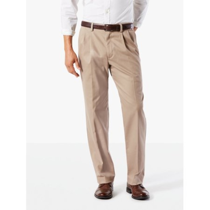 Dockers Mens Big Tall Easy Stretch Dress Pants Dark Beige 44 x 30