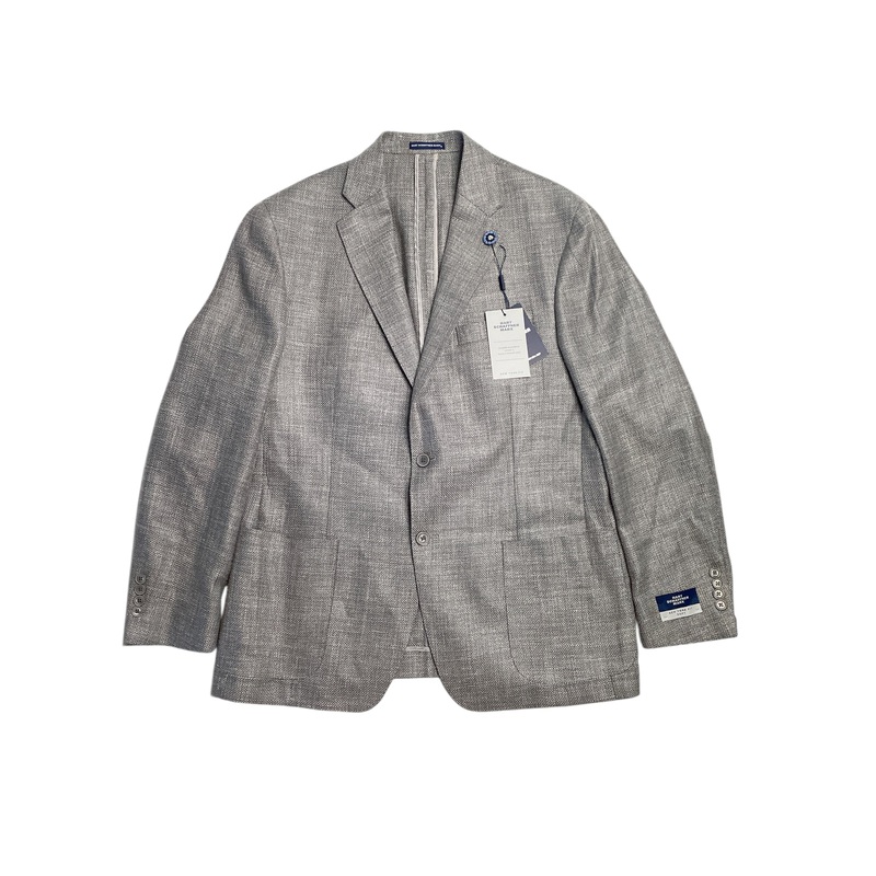 Hart Schaffner Marx New York Solid Weave Regular Fit Sport Coat 40R Grey