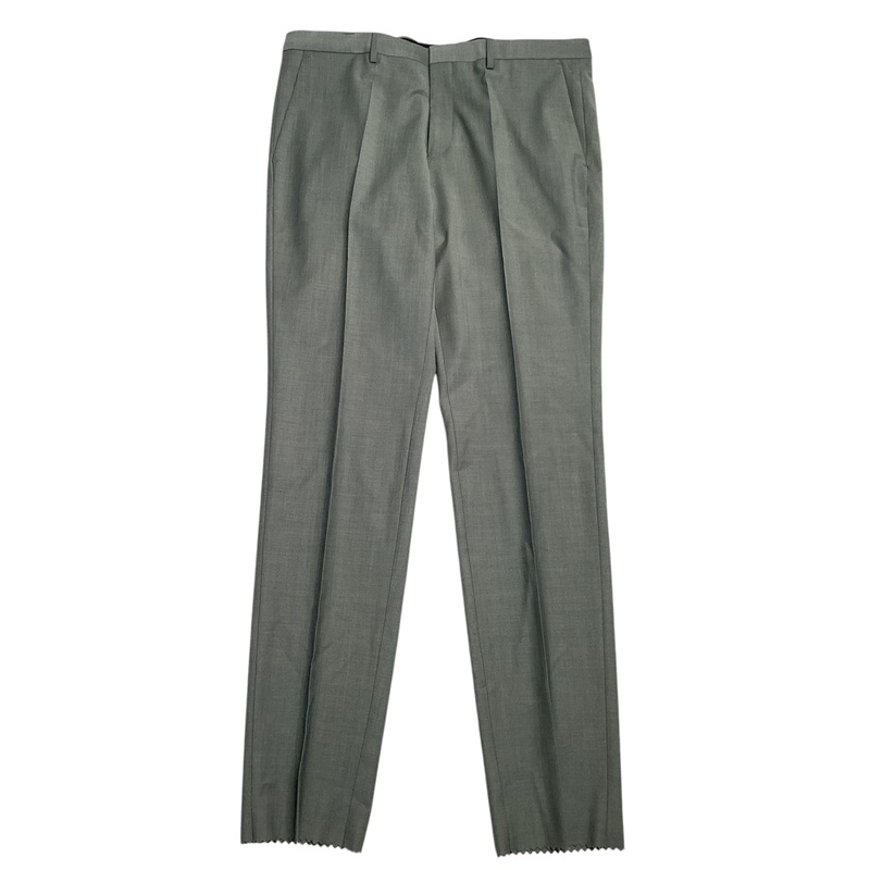 Hugo Boss Hesten Melange Solid Extra Slim Fit Dress Pants Size 36 Green Wool