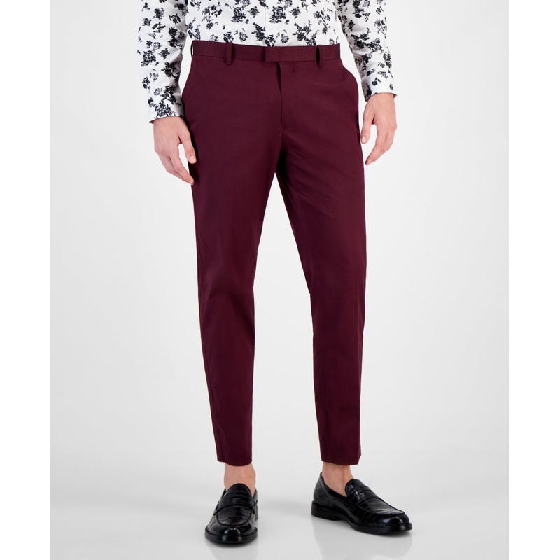 I.N.C. International Concepts Mens Eli Slim Fit Suit Dress Pants Vintage Wine 30