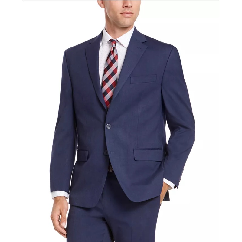 IZOD Mens Classic-Fit Medium Blue 40R Jacket Only