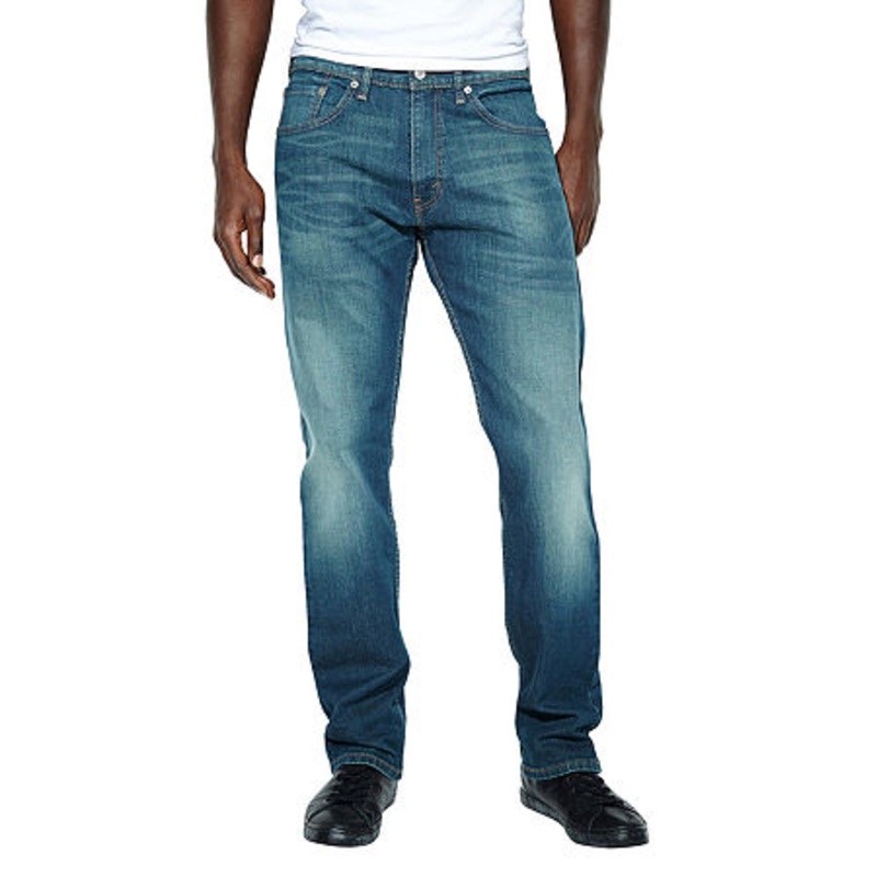 Levis 505 Mens Regular Fit Stretch Jeans Cash Blue 34 x 29