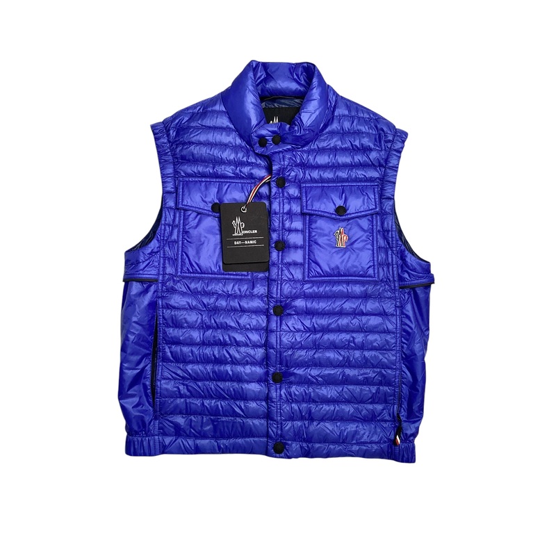 Moncler Mens Ollon Quilted Down Vest Size 2/ Medium Blue