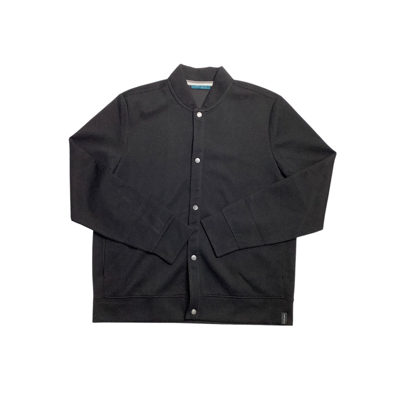Perry Ellis Mens Neoprene Bomber Jacket Large Black