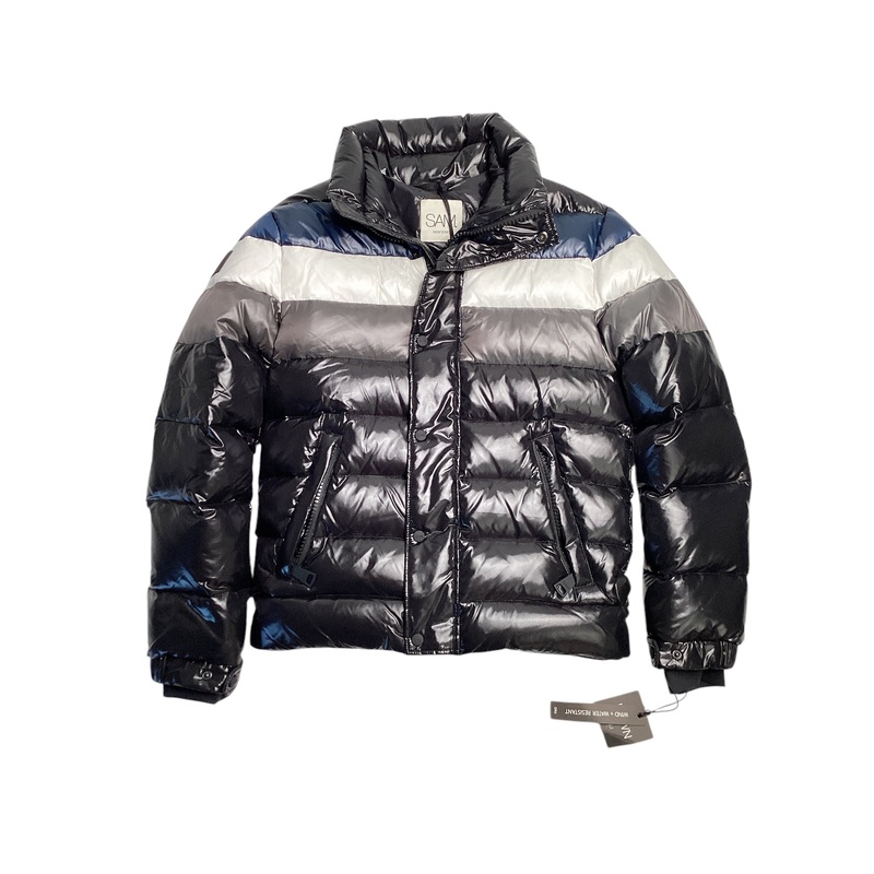 SAM. Mens Olympic Quilted Down Jacket Size Small Black