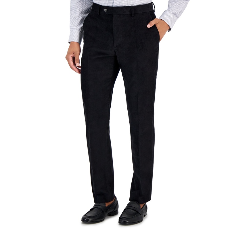 Tommy Hilfiger Men's Modern Fit Corduroy Pants Black 35 x 30