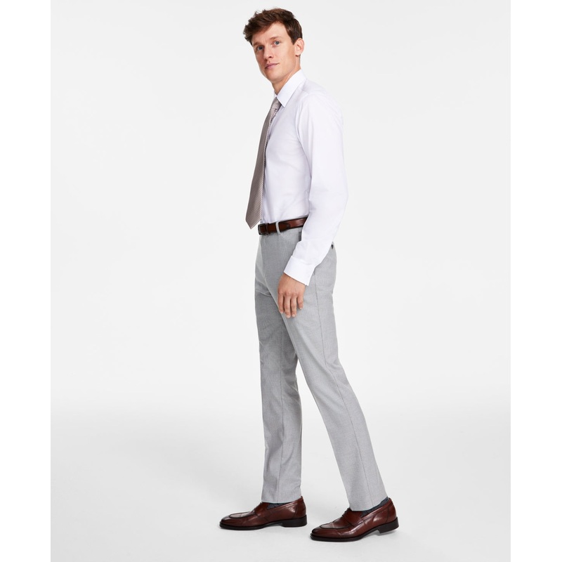 Tommy Hilfiger Mens Modern Fit Suit Dress Pants Grey Houndstooth 36 x 34