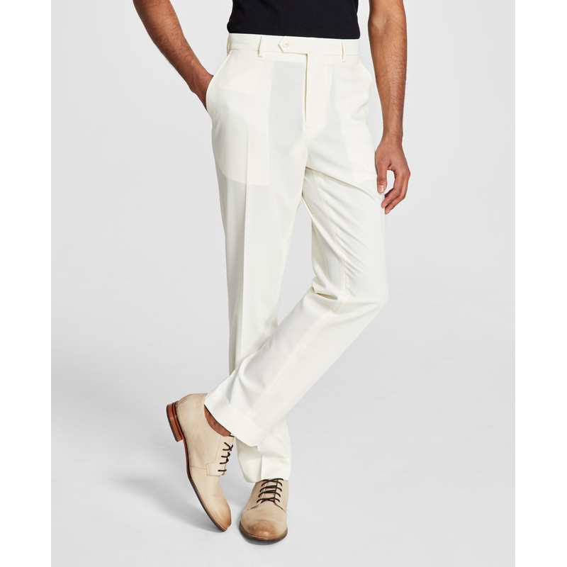 Vince Camuto Men's Slim-Fit Spandex Super-Stretch Dress Pants 34 x 34 White