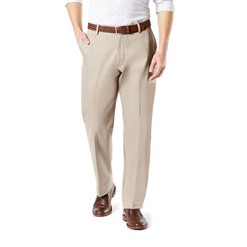 Dockers Mens Signature Classic Fit Dress Pants Dark Beige 38 x 30