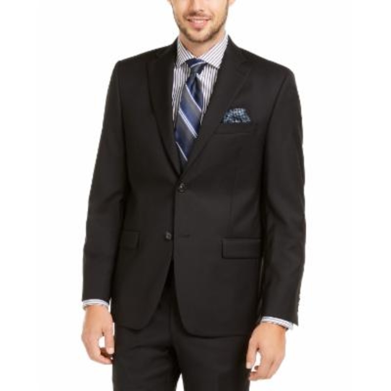 Lauren Ralph Lauren Mens Slim Fit UltraFlex Suit Jacket Black 40L Sport Coat