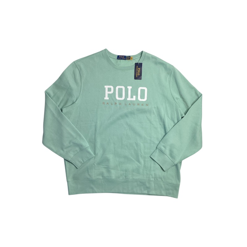 Polo Ralph Lauren Mens Crewneck Logo Sweatshirt Mint Green Medium