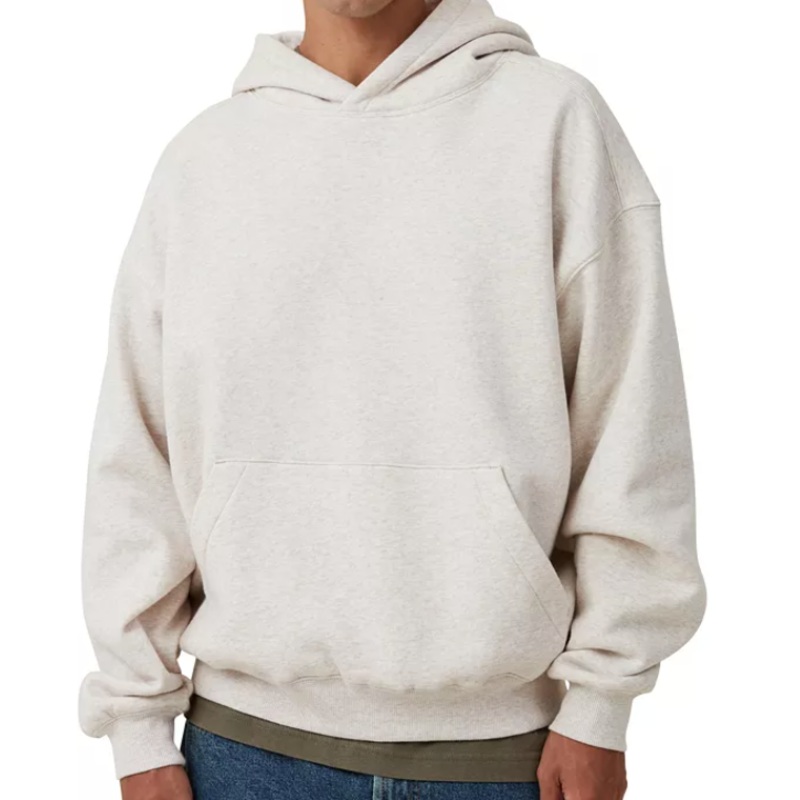 Cotton on Men's Box Fit Hoodie Sweatshirt Beige XXL