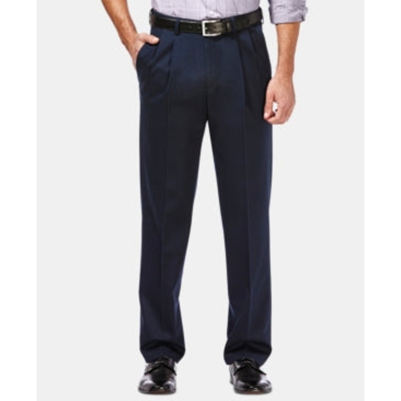 Haggar Men's Premium No Iron Khaki Dress Pants Blue 40 x 30
