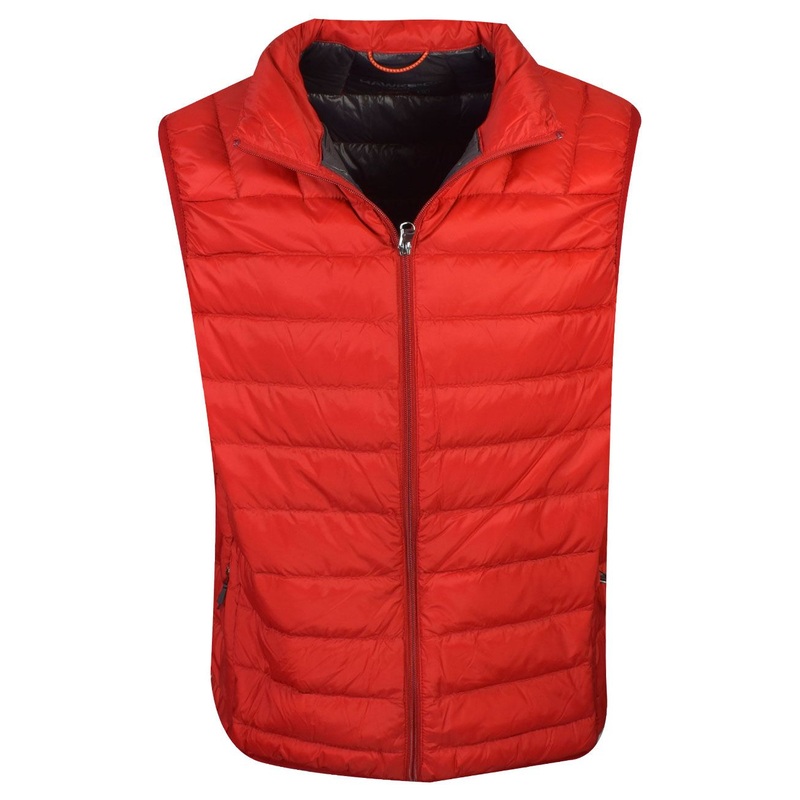 Hawke Co. Mens Packable Puffer Vest Chili Pepper Red Medium