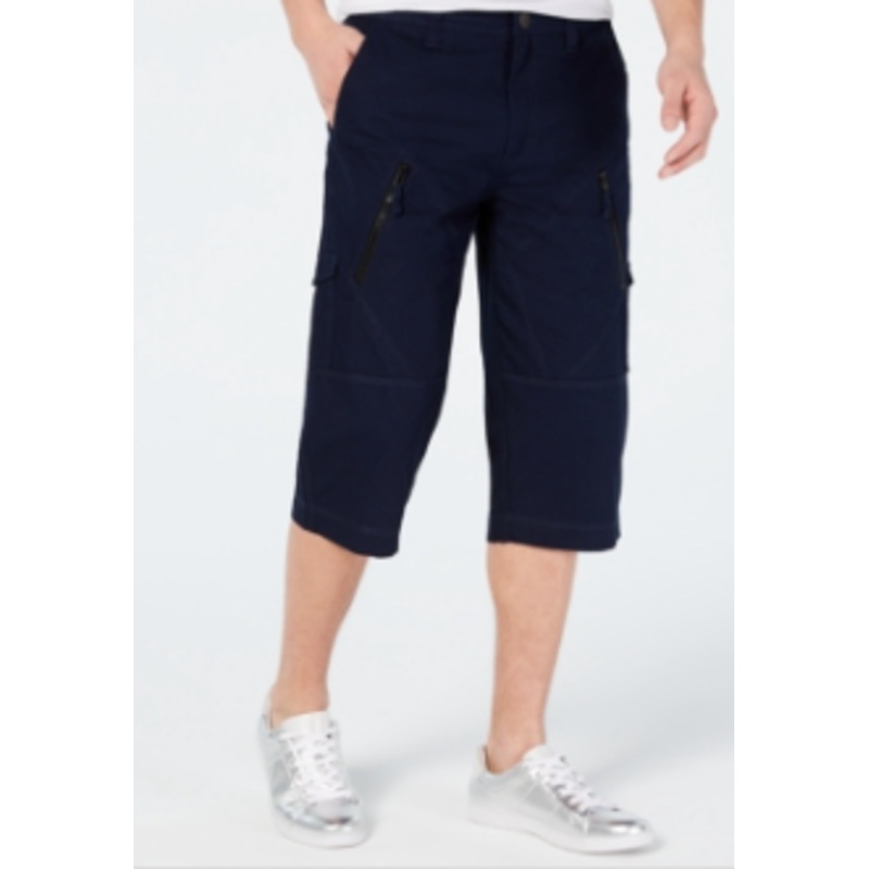 INC International Concepts Men's Michael Messenger Shorts Basic Navy size 40