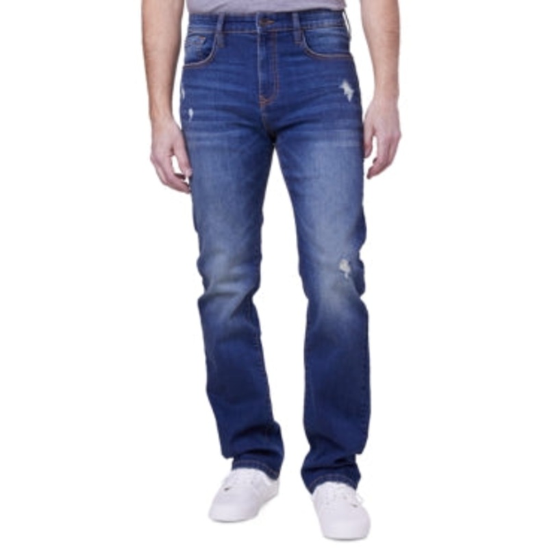 Lazer Mens Straight fit Denim Jeans 38 / 32 Blue Solid