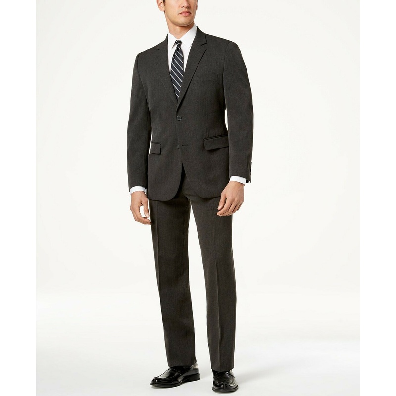 Nautica Men's Suit 38R Carbon Grey Modern-Fit Bi-Stretch JACKET ONLY