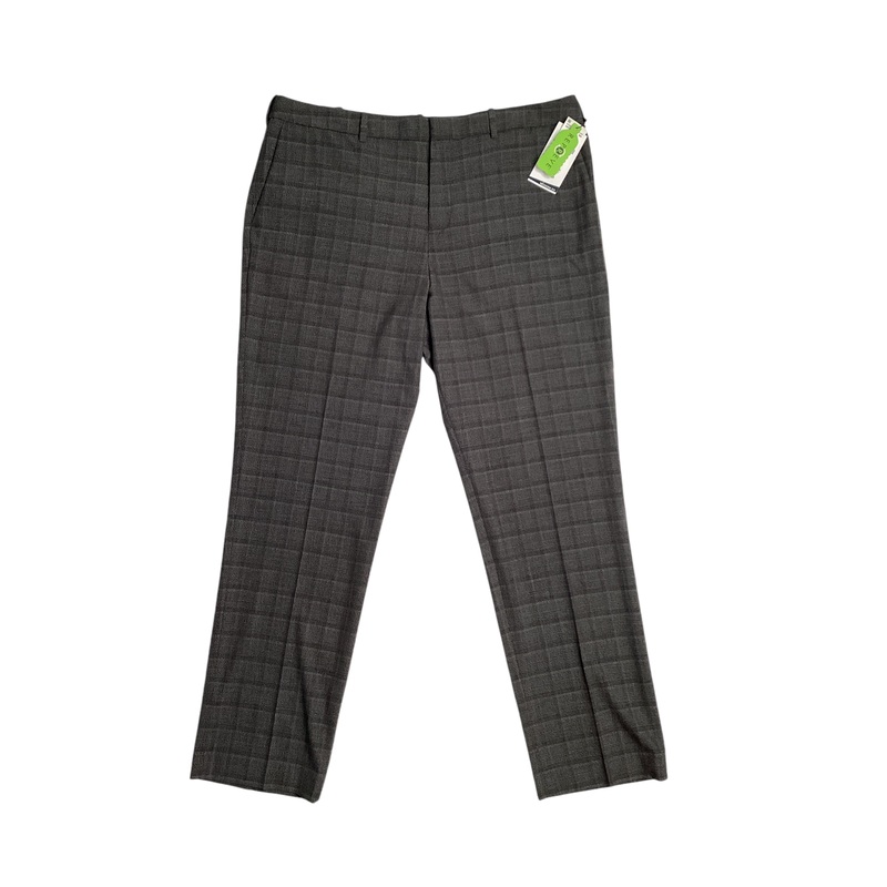 Perry Ellis Portfolio Mens Modern Fit Resolution Pants Charcoal Grey 42 x 30