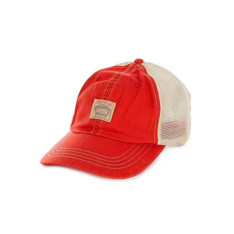 Polo Ralph Lauren Mens Cotton Twill Sportsman Truck Hat Orange One Size