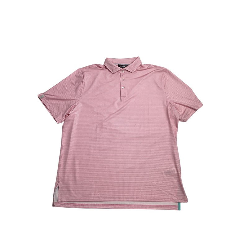 RLX Ralph Lauren Polo Regular Fit Mens Polo Shirt XL Pink Gingham Check
