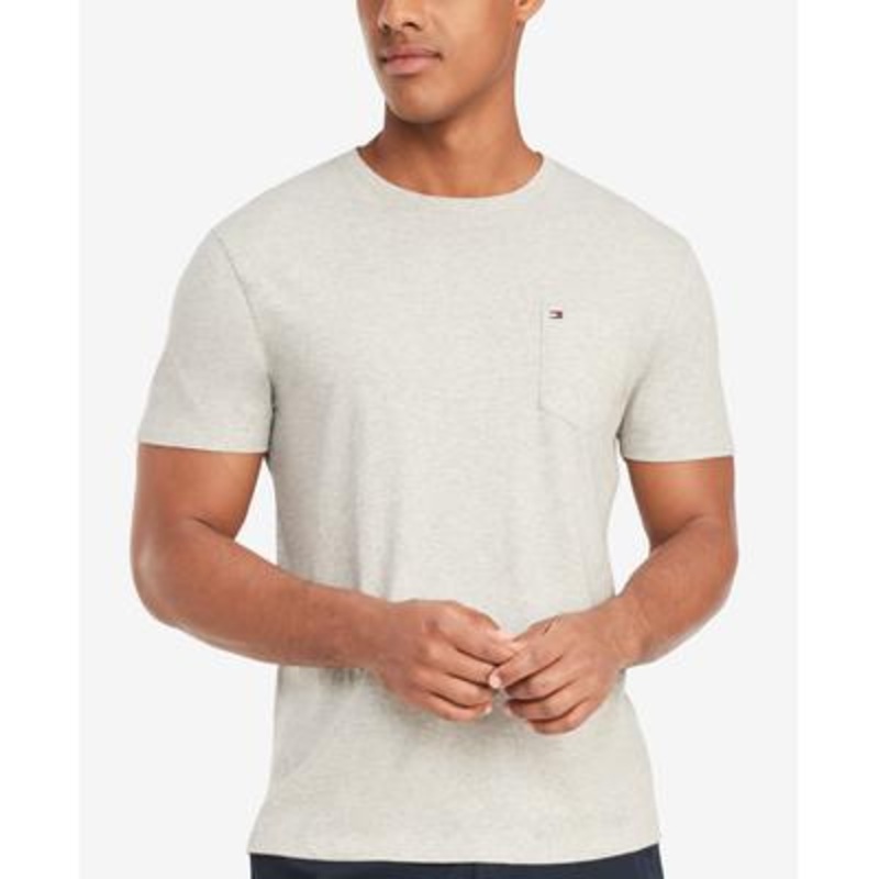 Tommy Hilfiger Mens Regular fit Short Sleeve T-Shirt Shirt XLT Grey Solid