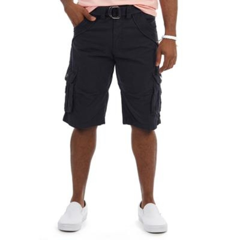 X-ray Mens Regular fit Cargo Shorts 38 /  Blue Solid Belted