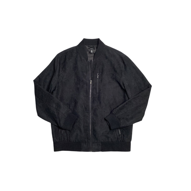 Alfani Mens Bomber Jacket Coat Medium Black Stretch Solid
