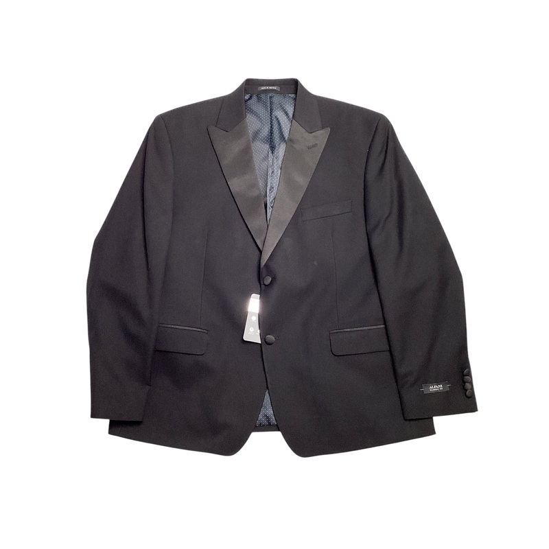 Alfani Mens Classic fit Tuxedo Jacket Blazer 44 S Black Solid Stretch