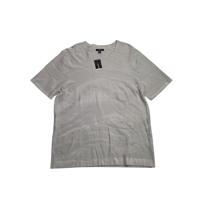 Alfani Mens Regular fit Short Sleeve T-Shirt Shirt Large Grey Solid