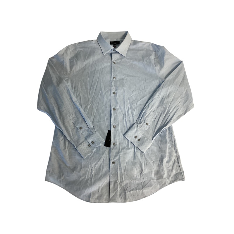 Alfani Mens Slim fit Long Sleeve Button-Up Shirt XL Blue Polka Dot