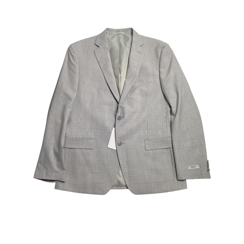 Alfani Mens Slim fit Suit Jacket Blazer 42 R Grey Plaid Stretch