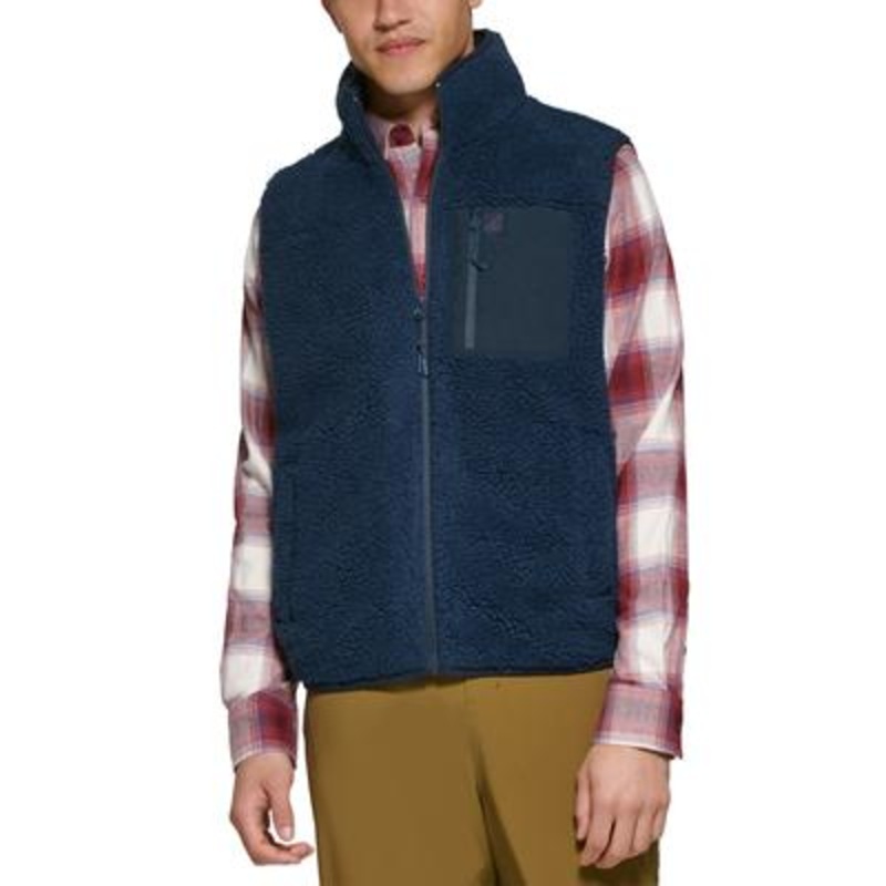 BASS OUTDOOR Mens Regular fit Fleece Vest Coat XL Blue
