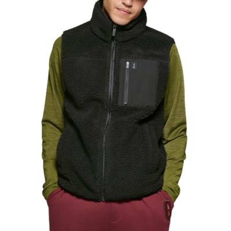 Bass Outdoor Mens Regular fit Sherpa Vest Coat XL Black
