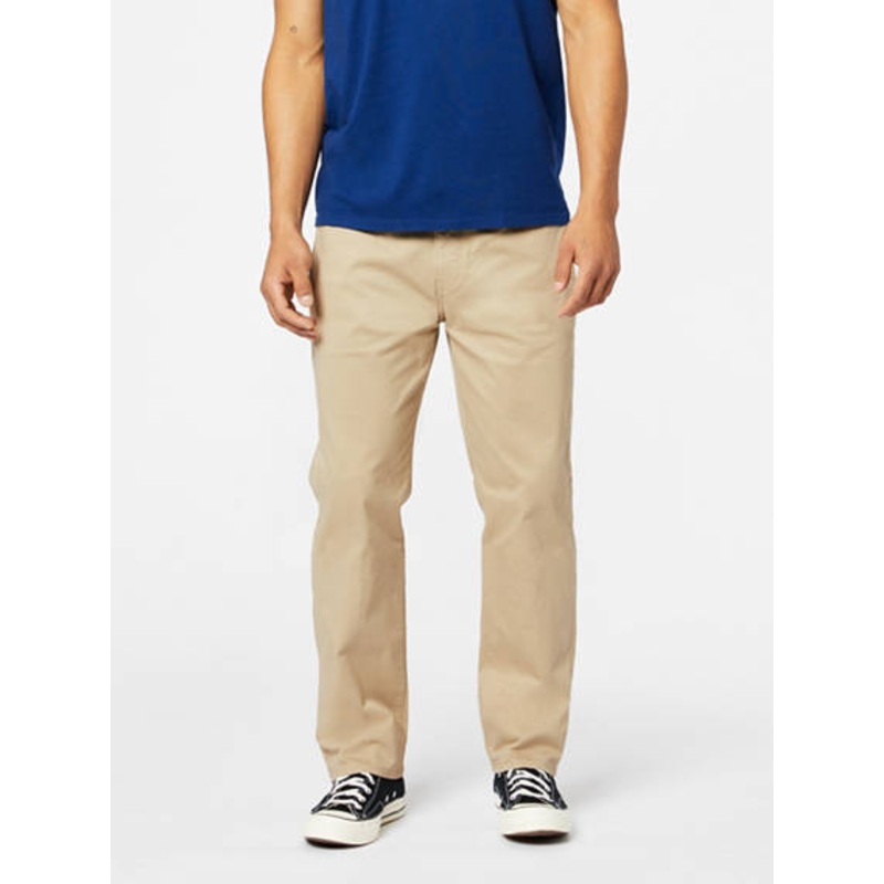 Dockers Mens Straight fit Chinos Pants 34 / 34 Beige Solid Stretch