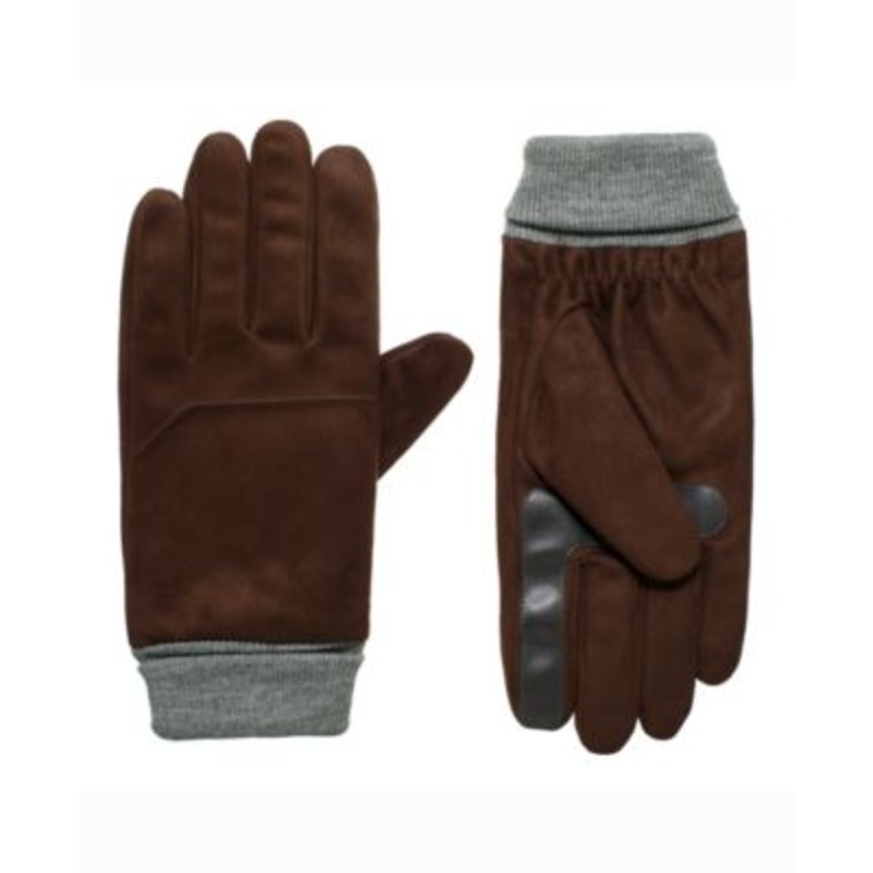 Isotoner Men's Winter Gloves XL Brown Smart Dri Microfiber
