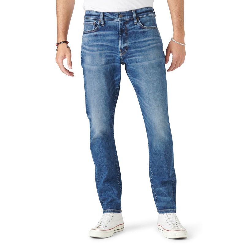 Lucky Brand 411 Mens Athletic fit Denim Jeans 33 / 32 Blue Solid Stretch