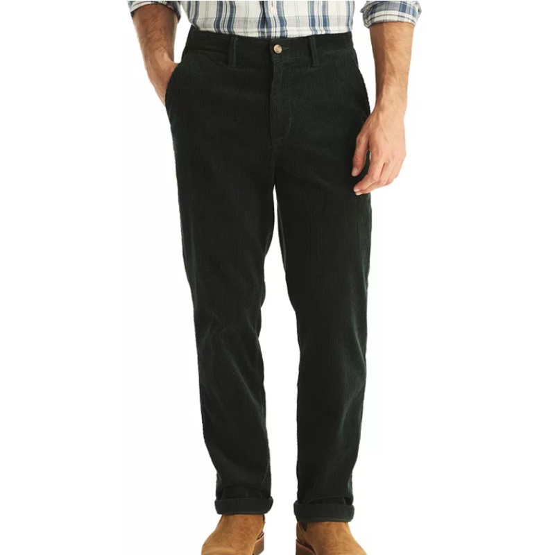 Nautica Mens Classic fit Corduroys Corduroy Pants 33 / 32 Green Stretch
