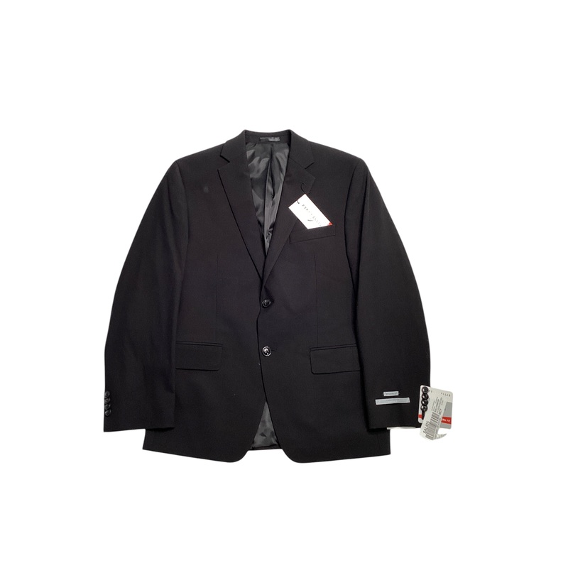 Perry Ellis Mens Modern fit 2 Piece Suit 38 S / 31 Waist Black Solid Stretch