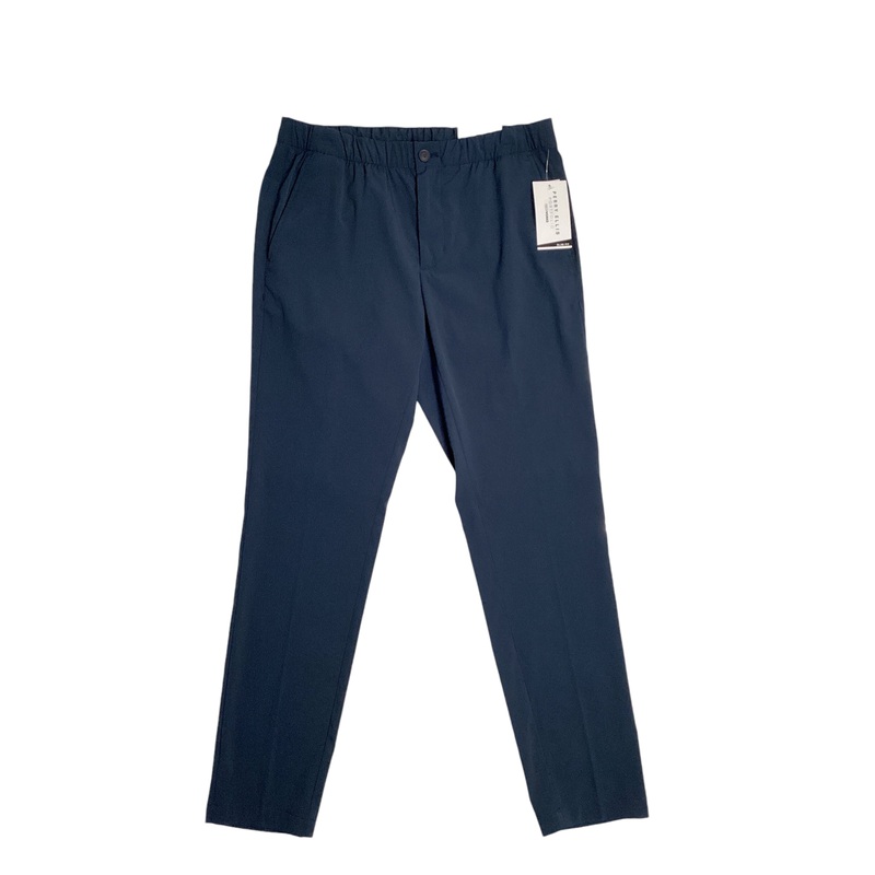 Perry Ellis Portfolio Men's Slim Fit Drawstring Dress Pants Dark Sapphire Medium