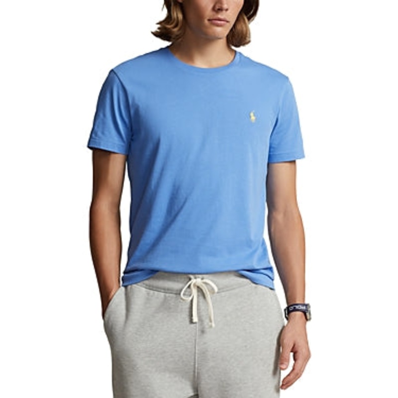 Polo Ralph Lauren Men's Classic Fit Jersey Crewneck T Shirt Summer Blue 2XL