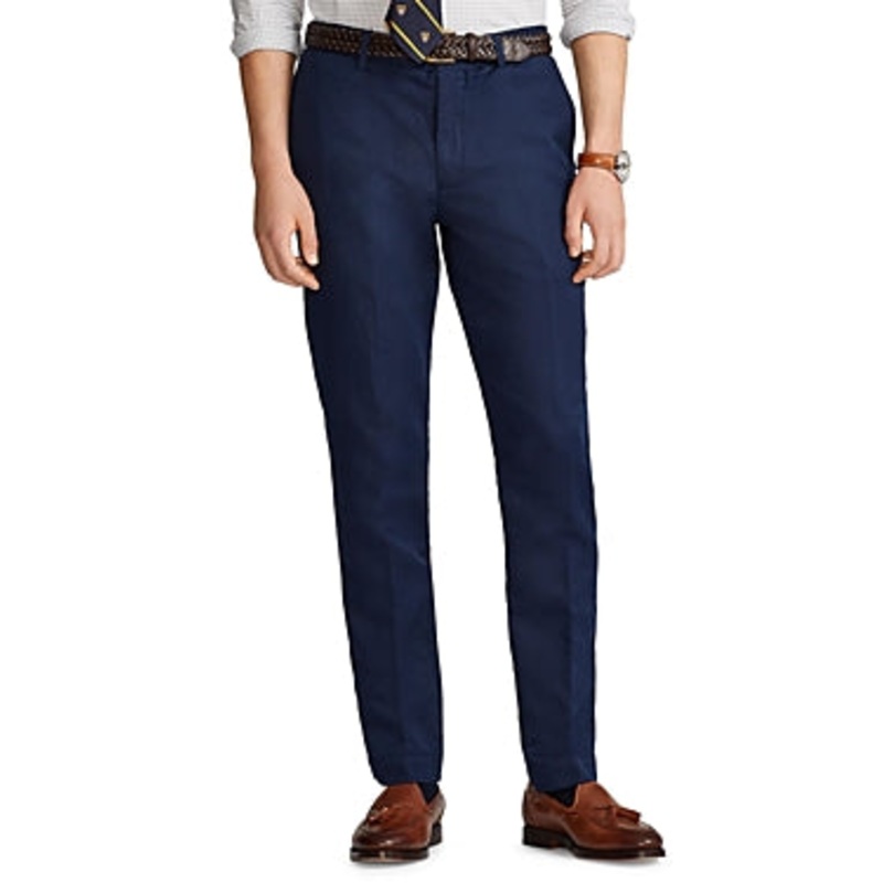 Polo Ralph Lauren Mens Straight fit Linen Dress Pants 33 / 32 Blue Solid