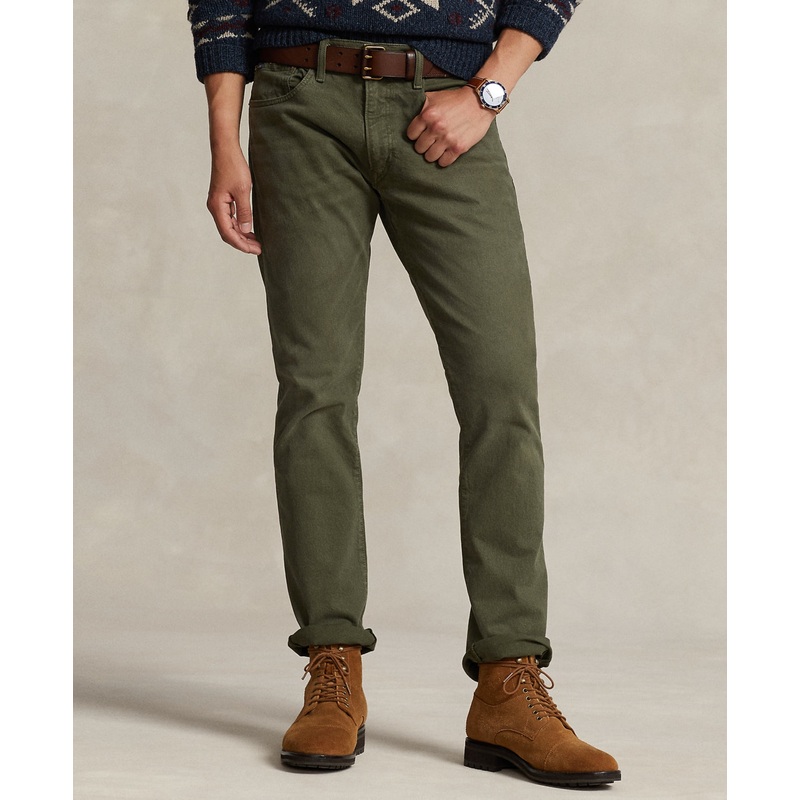 Polo Ralph Lauren Mens Varick Slim fit Jeans 34 / 34 Green Solid Stretch