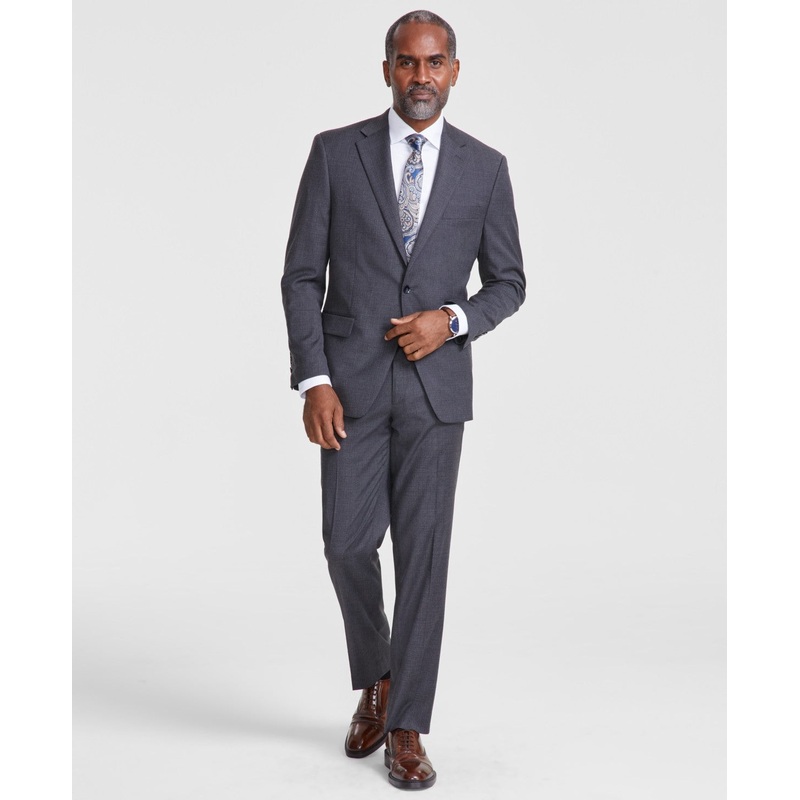 Tallia Mens Classic fit Suit Jacket Blazer 44 L Dark Grey