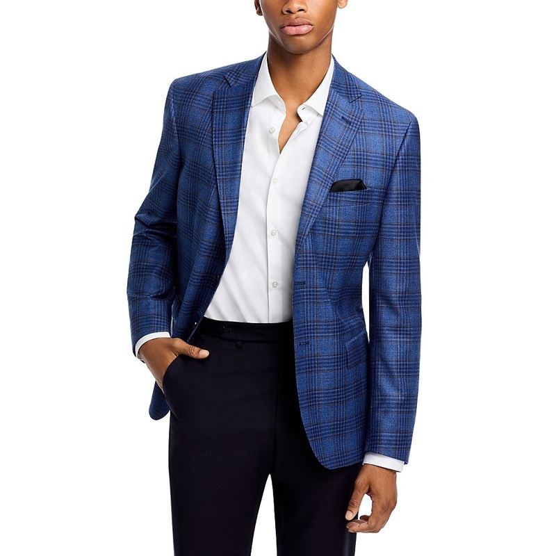 The Men's Store Plaid Regular Fit Sport Coat Blazer 42L