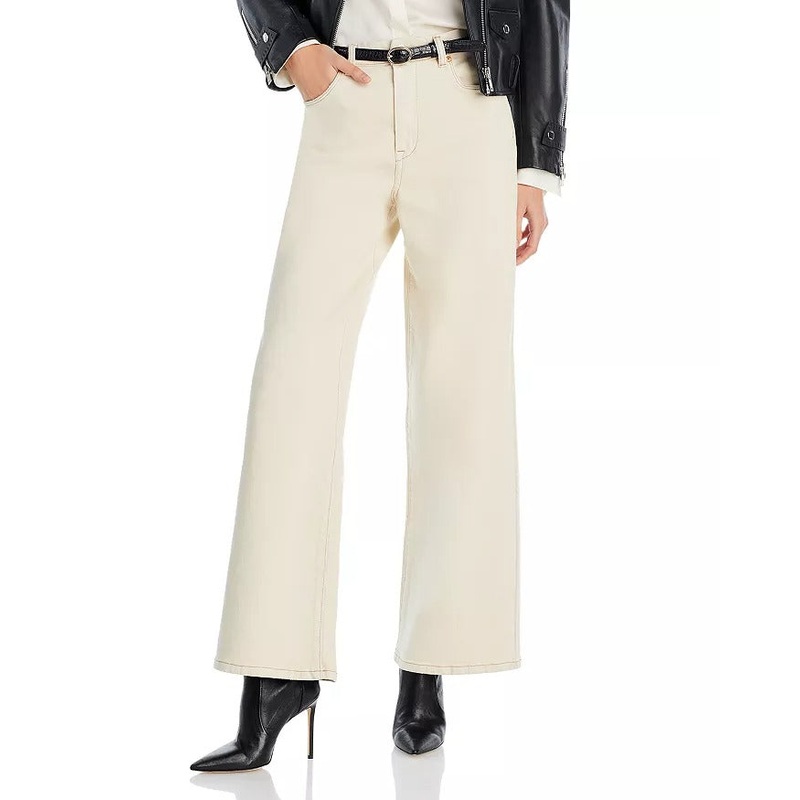 BLANKNYC High Rise Wide Leg Jeans in Vanilla Shake Size 30 Beige Cream