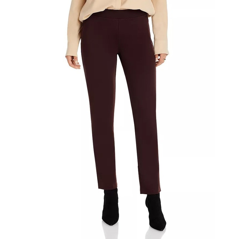 Eileen Fisher Womens Slim Ankle Pants Size Small Burgundy Red